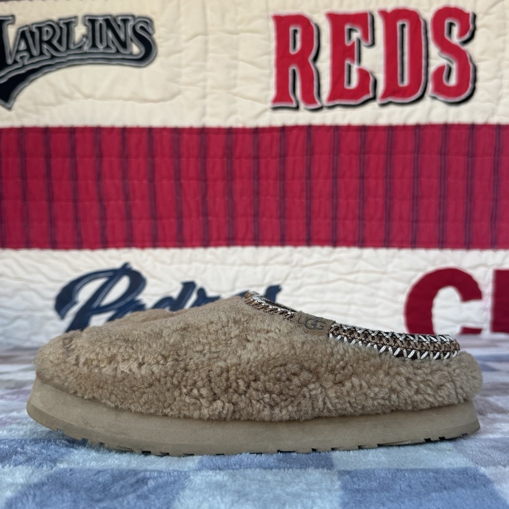 Size 5 - CHESTNUT UGG MAXI CURLY‎ TAZZ SHEEPSKIN SLIPPERS 1167810K